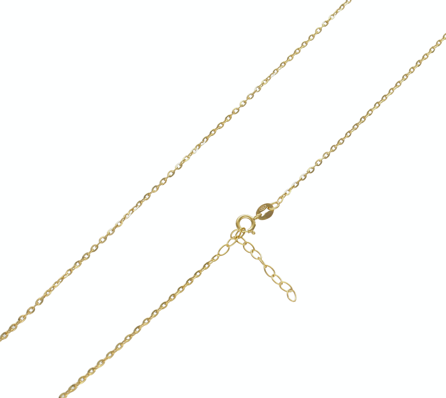 Złoty łańcuszek 333 ankier 1 mm DIA-LAN-6423-333 1mm.  Klasyczny i uniwersalny łańcuszek o splocie ankier, wykonany z żółtego złota próby 333 o wadze około 1,27 g. Łańcuszki to uniwersalne dodatki, które .png